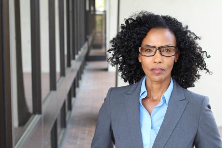 Portrait of a mature businesswoman taken outside